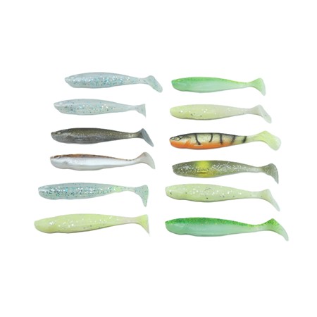 Lot De 12 Leurres Souples  Bumpy 76 - 7.5Cm Gunki - 7.5 Cm