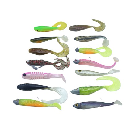 Lot De 14 Leurres Souple Montes Et Non Montes Delalande - 14 Leurres