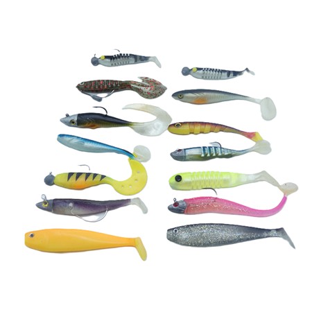 Lot De 14 Leurres Souple Montes Et Non Montes Delalande - 14 Leurres