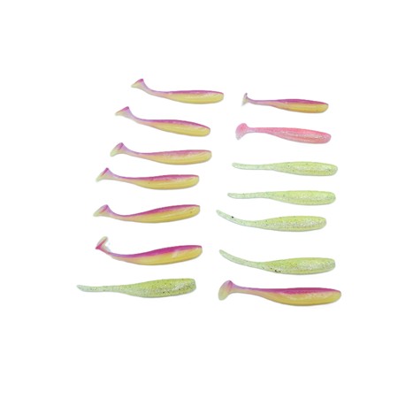 Lot De 14 Leurres Souples 5 Cm Keitech - X14