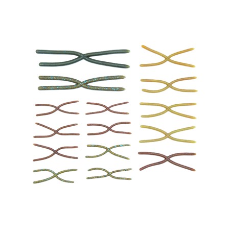 Lot De 15 Leurres Souples Reins Cross Swamp - 6.5/8.5/12.5/14Cm -
