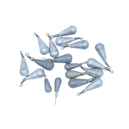 Lot De 18 Plombs Drop Shot Powerline Jig Power Poire - 3.5/5/7G