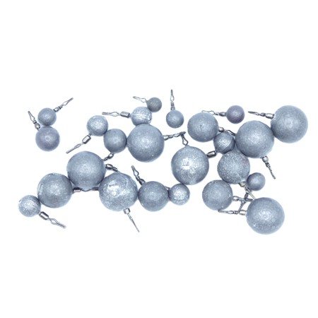 Lot De 24 Plombs Drop Shot Delalande Rond -