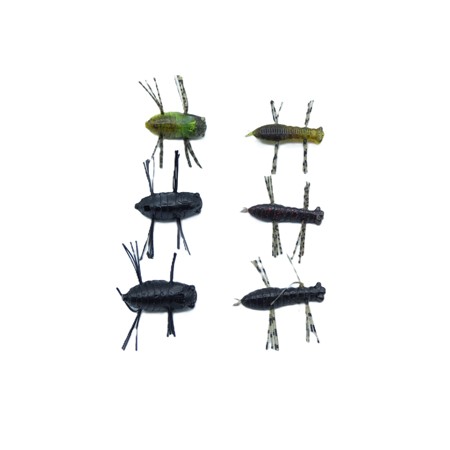 Lot De 3 Mushiin + 3 Yagoon Keitech - 3 Cm Et 4 Cm