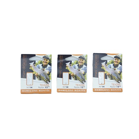 Lot De 3 Paquets D'hameçons Montés Marc Delacoste N°14 - N°14