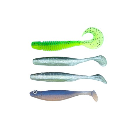 Lot De 4 Leurres Souples - 10/11Cm