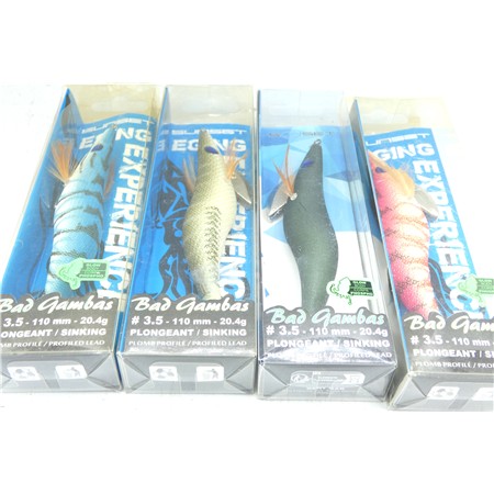 Lot De 4 Sunsquid Bad Gambas Plongeante Sunset - 110Mm  20.4 Gr #3.5