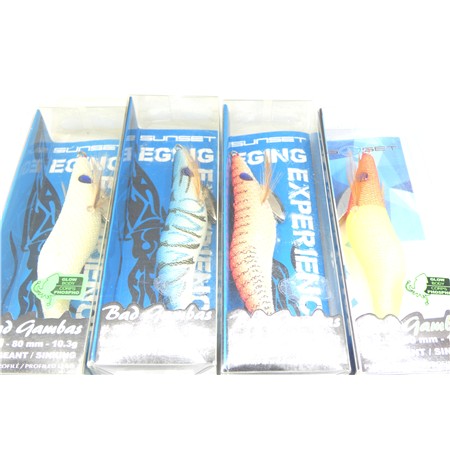 Lot De 4 Sunsquid Bad Gambas Plongeante Sunset - 80Mm 10.3Kg  #2.5