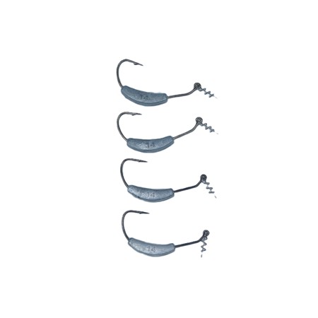 Lot De 4 Tête Plombées Texan Gunki - 14Gr