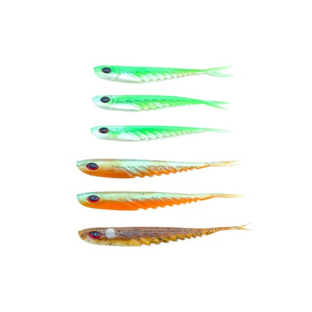 Lot De 6 Leurres Souples Berkley Powerbait Ripple Minnow - 12.5/15Cm -