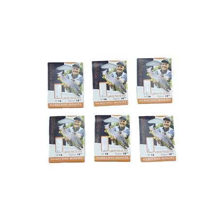 Lot De 6 Paquets D'hameçons Montés Marc Delacoste N°16 - N°16