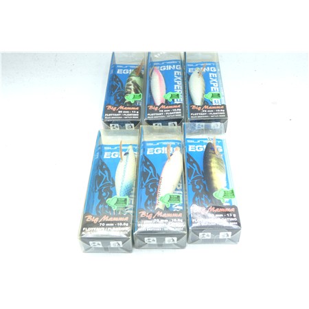 Lot De 6 Sunsquid Big Mamma Flottante Sunset - 70 Mm  10.8 Gr