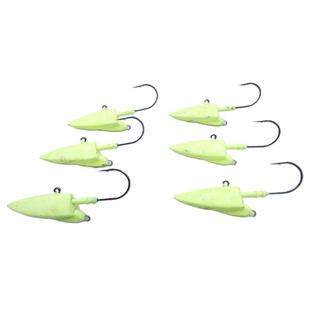 Lot De 6 Tetes Plombees Lightning Glow 42 Gr Illex - 42Gr