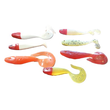 Lot De 7 Leurres Souples Divers Delalande - X7