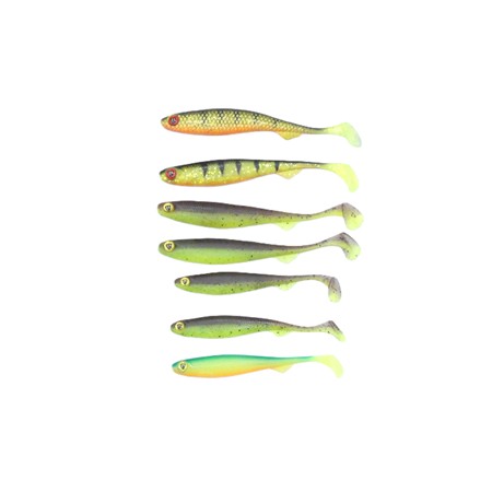 Lot De 7 Slick Shad Fox Rage - Lot De 7 Slick Shad 13 Et 11 Cm