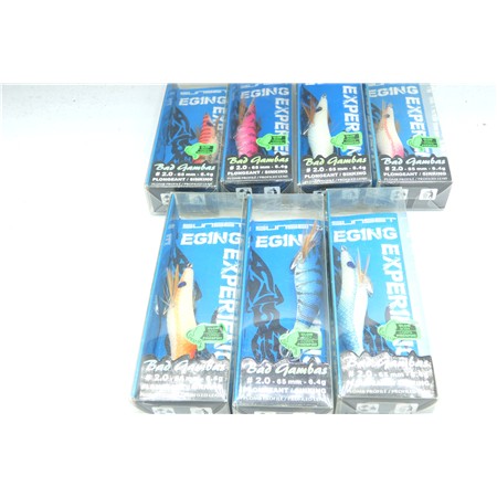 Lot De 7 Sunsquid Bad Gambas Plongeante Sunset - 65Mm 6.4G  #2.0