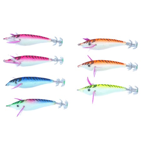 Lot De 7 Turluttes Flashmer Calmarette - 7.5Cm -