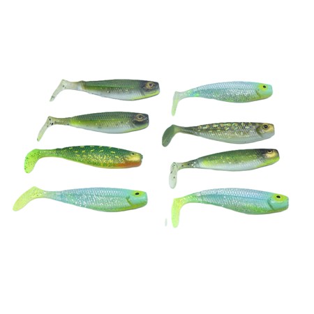 Lot De 8 Leurres Souples  G'bump Ghost 80 - 8Cm Gunki - 8 Cm