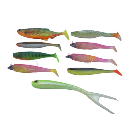 Lot De 9 Leurres Souples Multi Marques - 9 Ls