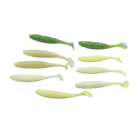 Lot De 9 Slit Shad 10.5 Cm Et 8.5 Cm - X10