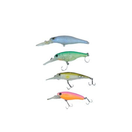Lot Leurres Longbills Grub - 4 Leurres - 10Cm