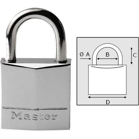 Λουκέτο Master Lock Επιχρωμιωμένοσ Ορείχαλκοσ