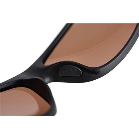 LUNETTES POLARISANTES FOX RAGE MATT BLACK WRAP BROWN LENS EYEWEAR