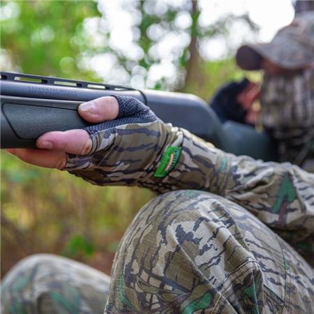LUVAS DE MEIA PALMA - MOSSY OAK BOTTOMLAND PRIMOS HUNTING CALLS STRETCH ANTI-DÉRAPANTS 3 DOIGTS DÉCOUVERTS