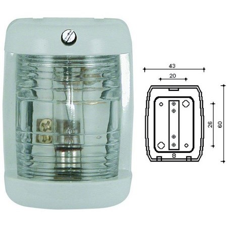 Luz De Cabeza Blanco Pequeño Modelo Euromarine