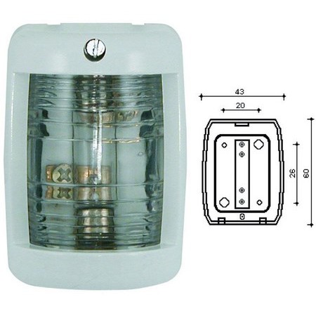 Luz De Popa Blanco Modelo Pequeño Euromarine