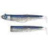 Kit Leurre Souple Arme Fiiish Combo Black Minnow 120 + Tete Plombee Off Shore - Barracuda Blue