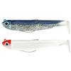 Kit Leurre Souple Arme Fiiish Double Combo Black Minnow 120 + Tete Plombee Shore - Barracuda Blue-White-Red Head