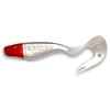 Leurre Souple Delalande Sandra - 12Cm - Par 3 - Blanc Nacré Tête Rouge Dos Noir
