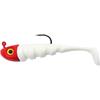 Leurre Souple Armé Delalande Toupti Shad - 7Cm - Blanc Tête Rouge