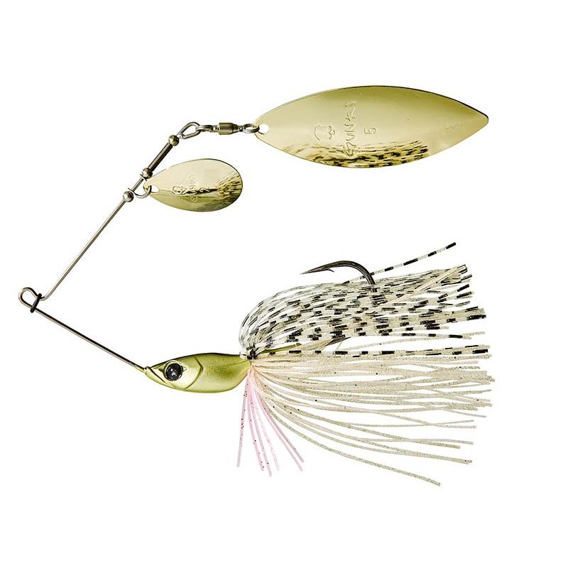 Spinnerbait GUNKI SPINNEAKER 21g - Palette Willow #6, Hameçon Mustad 5/0 - Pour Pêche Lente Et Obstacles
