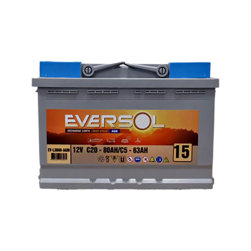 Batterie EVERSOL EV-M16G230 : Batterie décharge lente 230AH | Voltéo