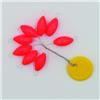 Perle Flashmer Flottante Ovale - Fluo Rouge - 5Mm