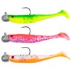 Kit Leurre Souple Armé Zebco Pack Demonic Power Shads - 7.5Cm - Par 3 - Fluoro