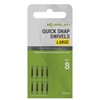 Émerillon Korum Smokescreen Quick Snap Swivels - L