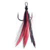 Hameçon Triple Bkk Feathered Spear-21-Ss - N°1 - Rouge-Noir