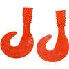 Queue De Rechange Livingston Lures Kraken Curly Tail Kit - Par 2 - Orange Tail Silver Glitter