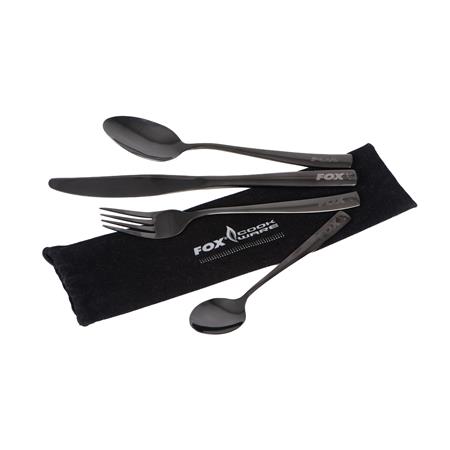 Μαχαιροπίρουνα Fox Cookware Black Stainless Cutlery Set