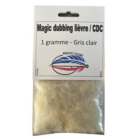 Magic Dubbing Hare / Cdc - Lys Grå - 1 Gram - Vandafvisende Behandlet Vesuna