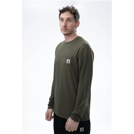 MAGLIETTA A MANICHE LUNGHE UOMO NASH MAKE IT HAPPEN CARP LOGO LONG SLEEVE - VERT