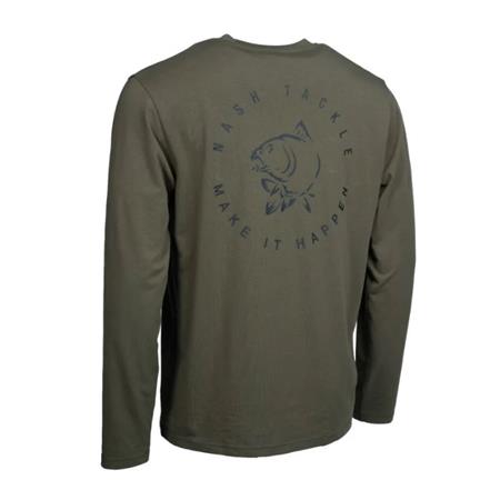 MAGLIETTA A MANICHE LUNGHE UOMO NASH MAKE IT HAPPEN CARP LOGO LONG SLEEVE - VERT