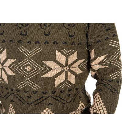 MAGLIONE UOMO - CACHI FOX FESTIVE JUMPER - KAKI