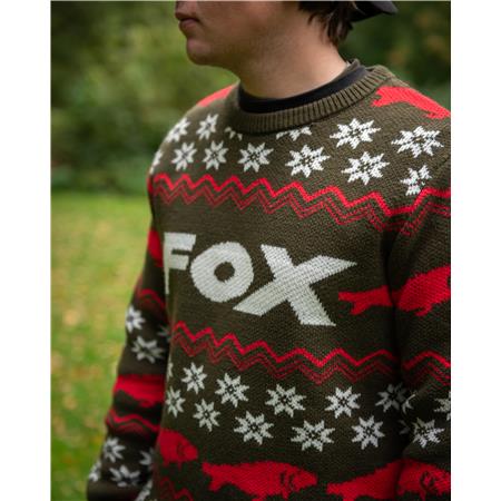 MAGLIONE UOMO FOX XMAS JUMPER - KAKI