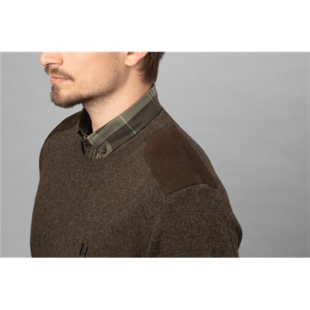 MAGLIONE UOMO - MARONE SCURO HARKILA ARRAN - MARRON FONCÉ