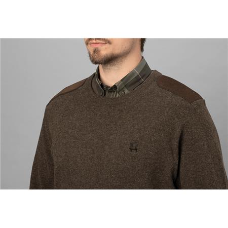 MAGLIONE UOMO - MARONE SCURO HARKILA ARRAN - MARRON FONCÉ