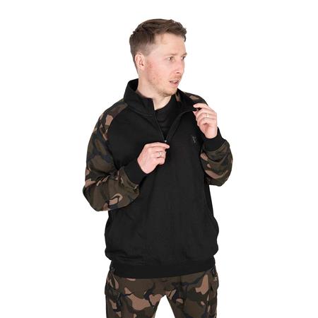 MAGLIONE UOMO - NERO/CAMO FOX LW BLACK / CAMO QTR ZIP - NOIR/CAMO